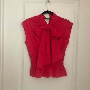 Zara Bow Top, Fuchsia, S